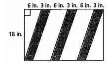 A hazard sign has 3 identical parallelogram-shaped stripes as shown. Charles must-example-1