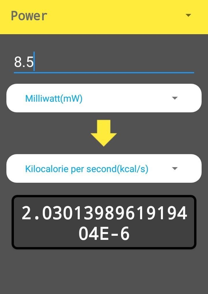 Convierta 8.5mW a cal/h (1 cal=4.186 j)-example-1