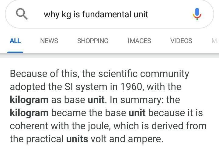 Why kg is a fundamental unit?​-example-1