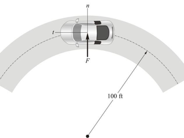 The standard test to determine the maximum lateral acceleration of a car is to drive-example-1