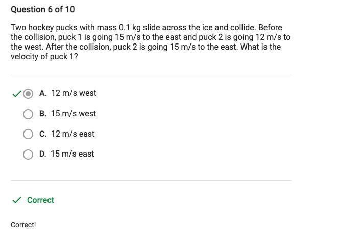 Two hockey pucks with mass 0.1 kg slide across the ice and collide. Before the collision-example-1