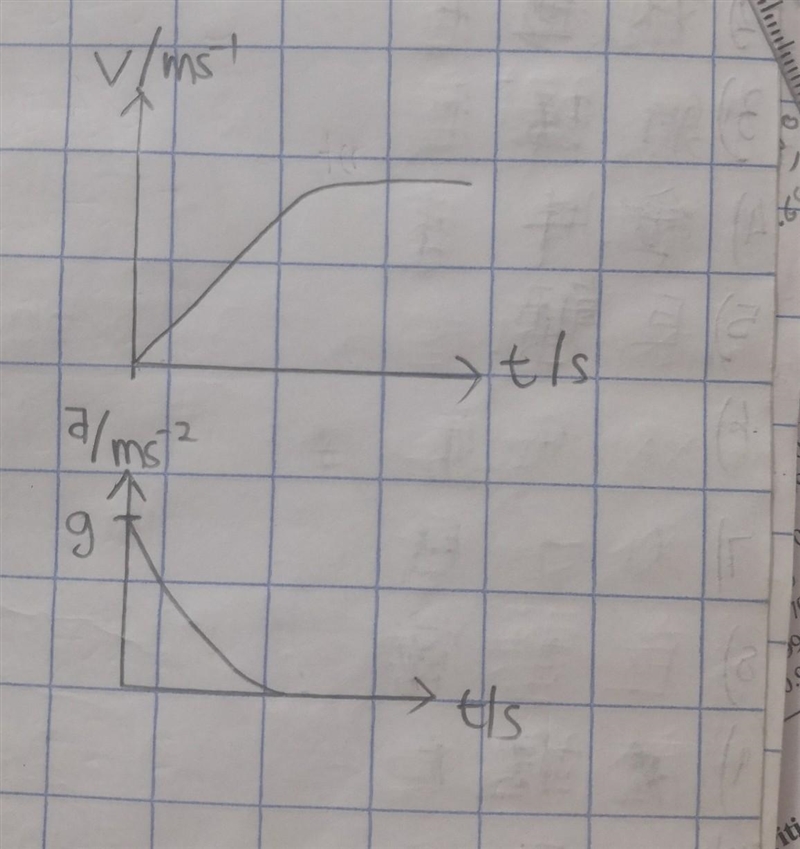 When a parachutist jumps from an airplane, he eventually reaches a constant speed-example-1