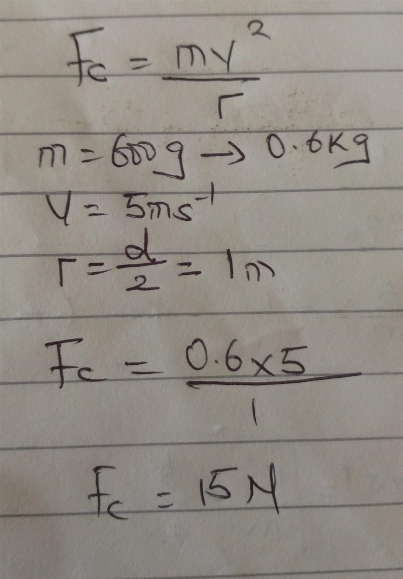 a toy of mass 600 is whirled by a child in a horizontal circle using a string of length-example-1