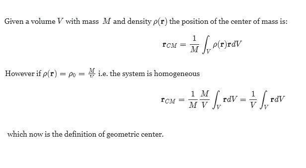 Where is the center of mass of homogeneous body which has a regular ​-example-1