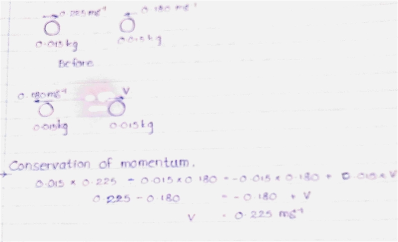 A 0.015 kg marble sliding to the right at 0.225 m/s on a frictionless surface makes-example-1