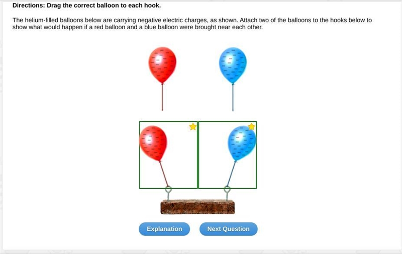 The helium-filled balloons below are carrying negative electric charges, as shown-example-1