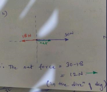 A boy takes his dog for a walk. The dog pulls with 30N of force to the right and the-example-1