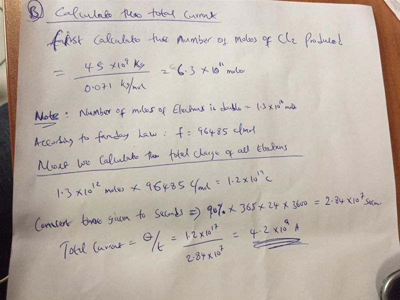 The annual production of Cl2 is about 45 millions tons per year. Assume that a typical-example-1