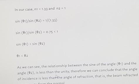 What occurs as a ray of light passes from al inilo water?-example-2