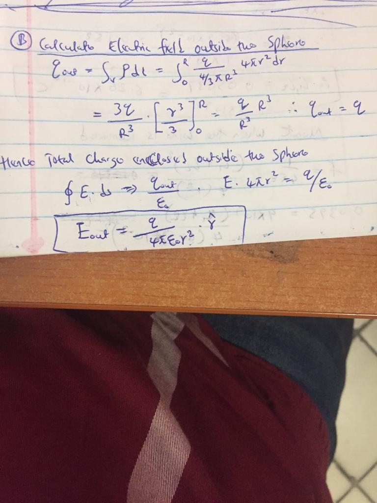 Consider a uniformly charged sphere of total charge Q and radius R centered at the-example-3