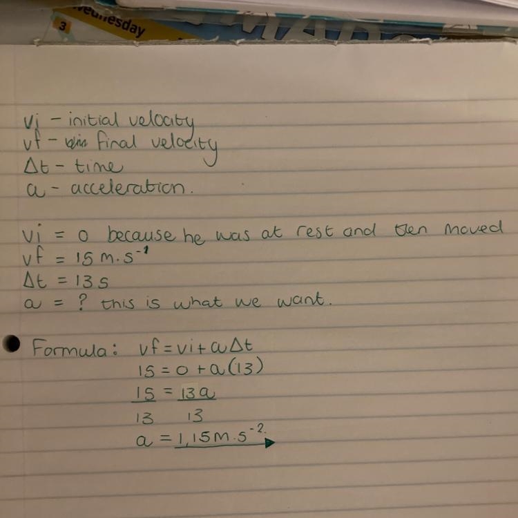 Calculate the acceleration of a school bus that was stopped at a bus stop and then-example-1