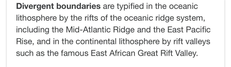 Divergent boundaries that involve the crust that is spreading apart are found ... *-example-1