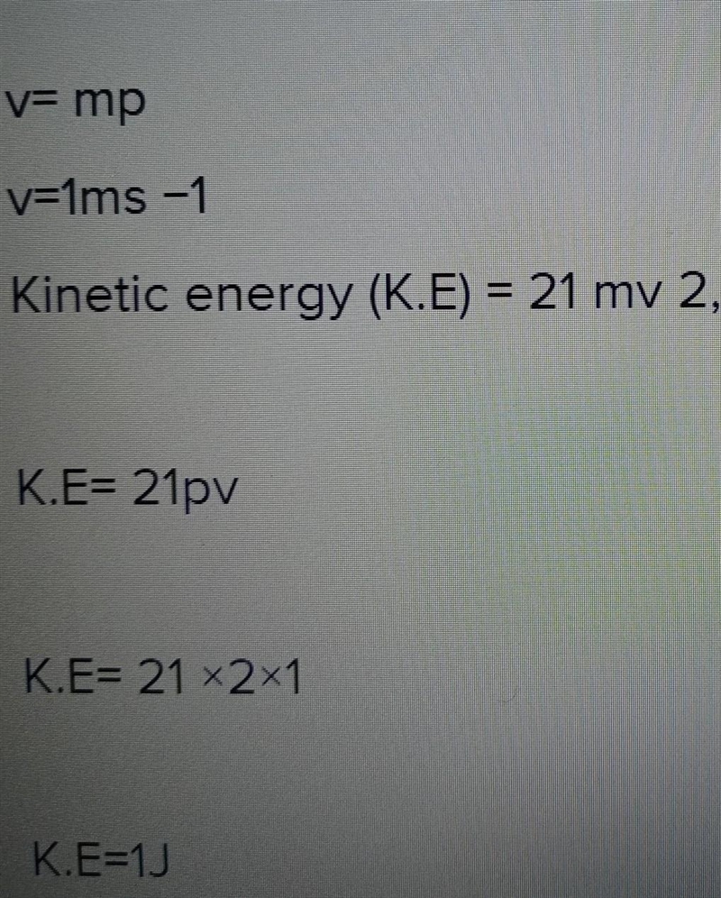 What is the kinetic energy of a bike with a mass of 16 kg traveling at 4m/s-example-1