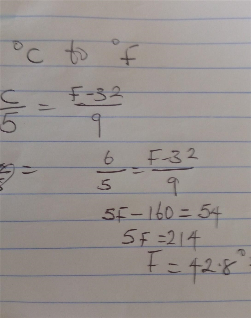 What is 6 °C in °F? round to one decimal place.-example-1