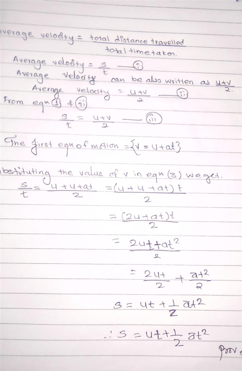 This prove v² = u²+ 1/2at²​-example-1