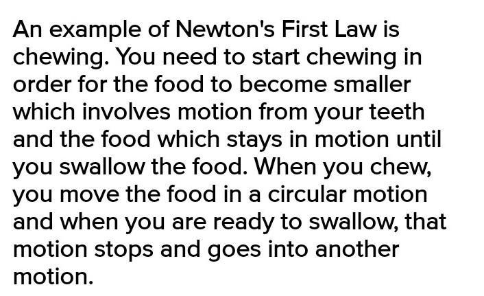 How does Newton’s first second and third laws apply to eating your breakfast-example-1