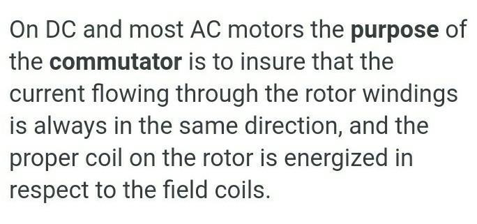 Whats is the purpose of the (1) Armature winding (2) the commutator (3) the fan ​-example-2