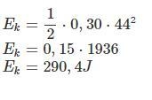 How much kinetic energy does a 0.30-kg stone have if it is thrown at 44 m/s? O 440J-example-1