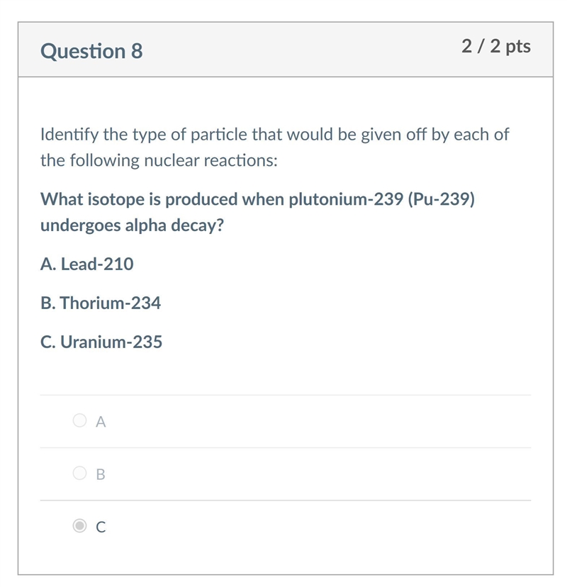 Identify the type of particle that would be given off by each of the following nuclear-example-1