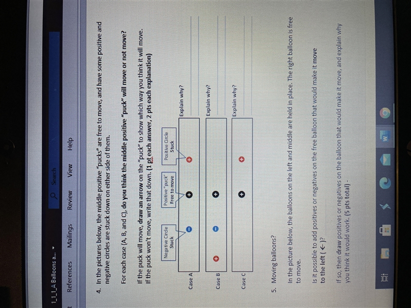 HELP PLEASE Balloons and static electricity Answer the following questions:-example-2