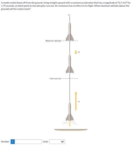 A model rocket blasts off from the ground, rising straight upward with a constant-example-1