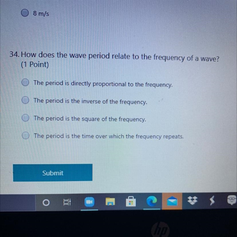 How does the wave period relate to the frequency of a wave?-example-1