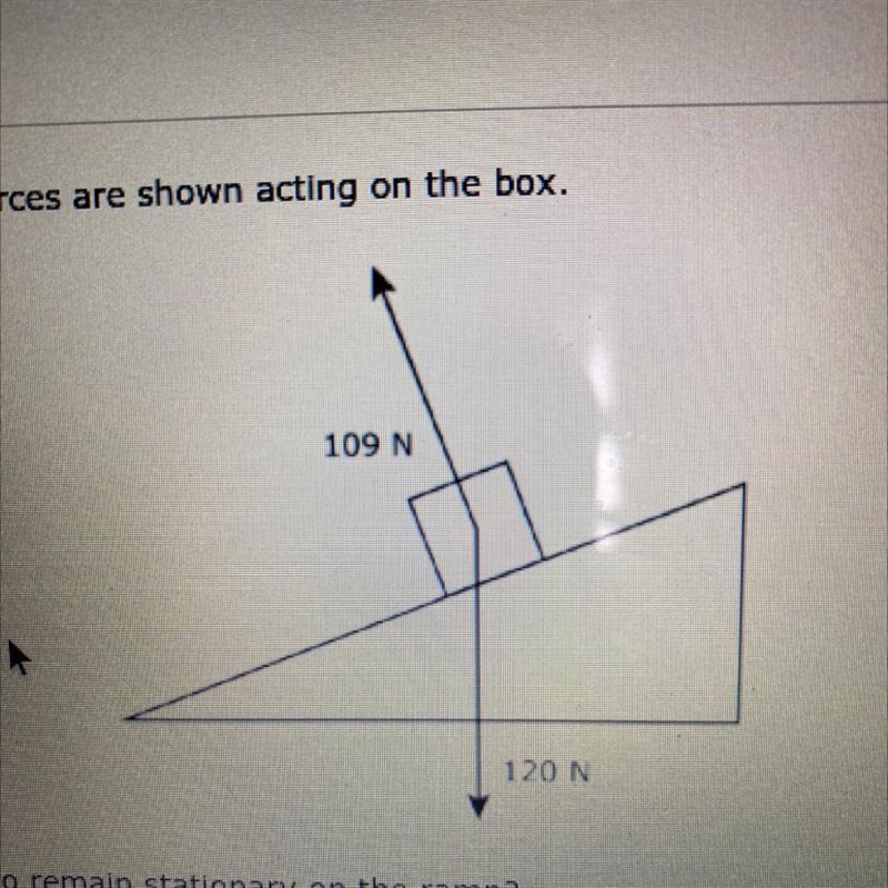 What is the direction of the third force that would cause the box to remain stationary-example-1