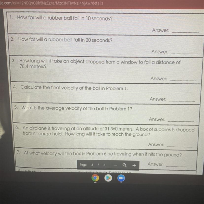 How far will a rubber ball fall in 10 seconds what would be the final velocity of-example-1