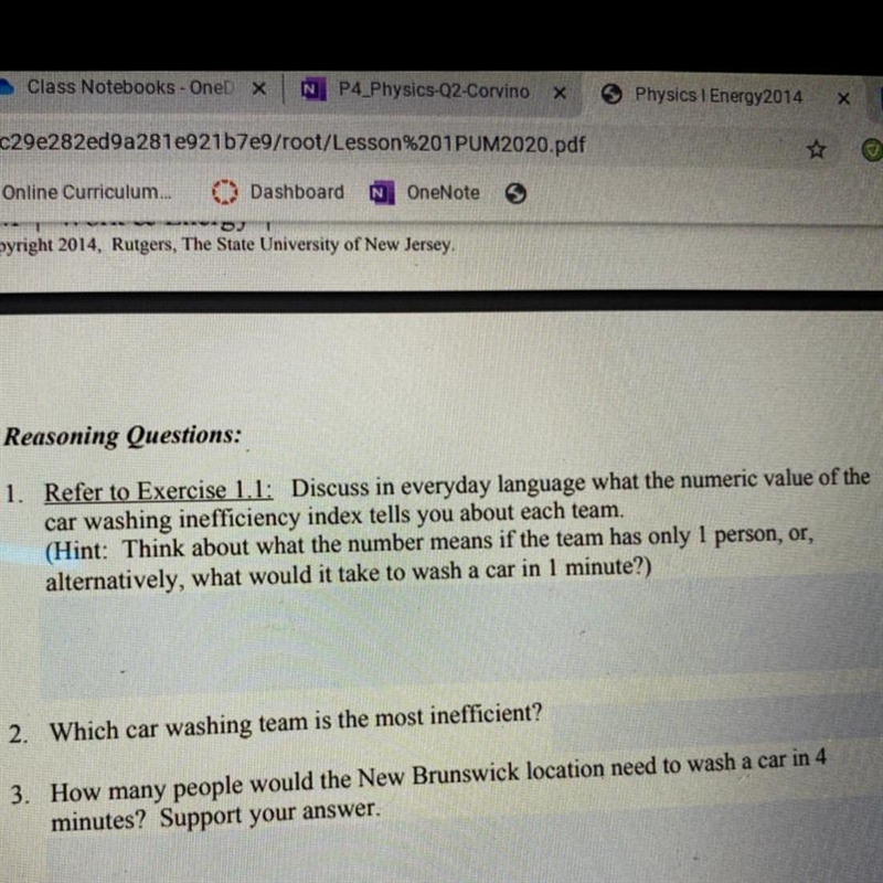 1. Refer to Exercise 1.1: Discuss in everyday language what the numeric value of the-example-1