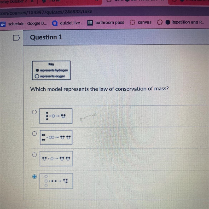 Which model represents a lot of conservation of mass?-example-1