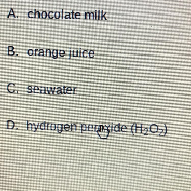 Which of the following is a pure substance?-example-1