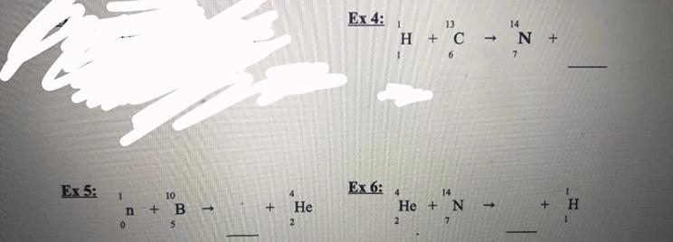 Nuclear Reactions: Please answer numbers 4,5,6.-example-1