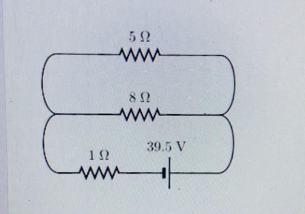 A) Find the current in the 1 Ω resistor. b ) Find the current in the 8 Ω resistor-example-1