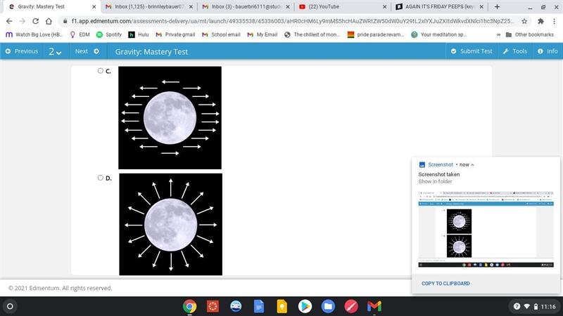 Which gravitational force field diagram is drawn correctly?-example-1