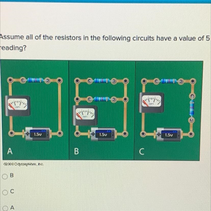 Assume all of the resistors in the following circuits have a value of 5 ohms. Which-example-1