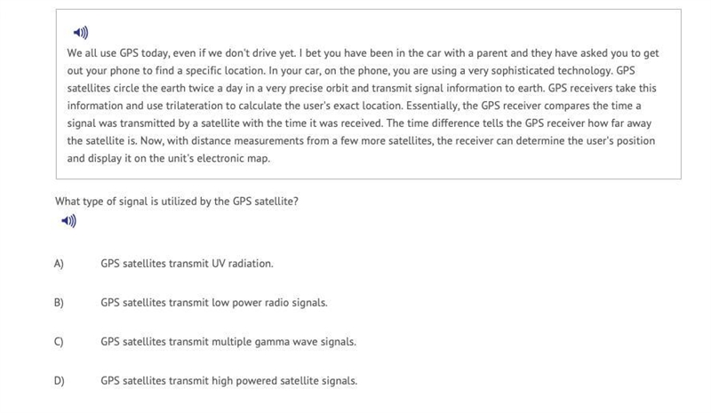 What type of signal is utilized by the GP's satellite ?-example-1