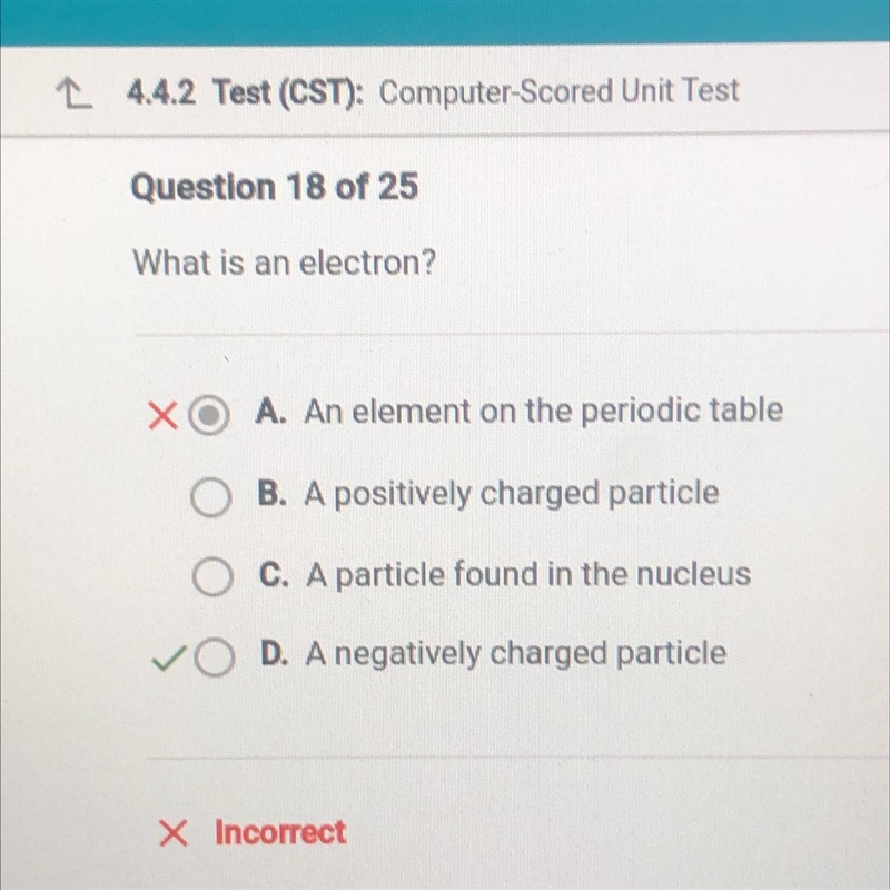 What is an electron? (it’s D lol)-example-1