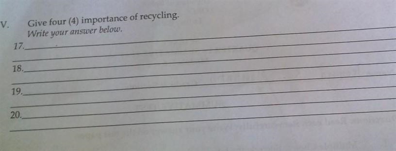 Give four importantnce of recycling ​-example-1