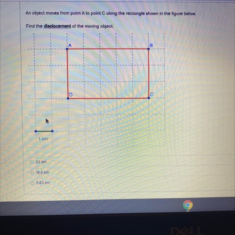 An object moves from point A to point C along the rectangle shown in the figure below-example-1