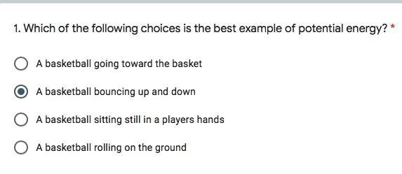 Which of the following choices is the best example of potential energy?-example-1