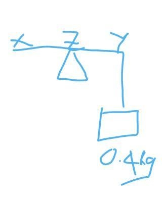 the diagram above shows a uniform metre rule, X Y which is balance horizontally at-example-1