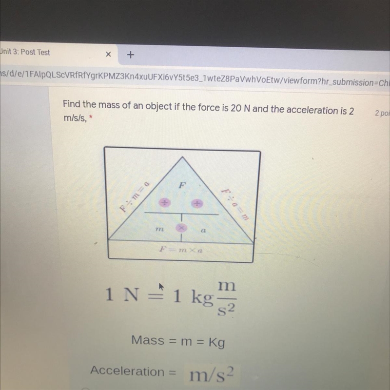 M 1 N= 1 kg m 82 Acceleration = m/s2 PLEASE HELP MEE ?!?!?-example-1