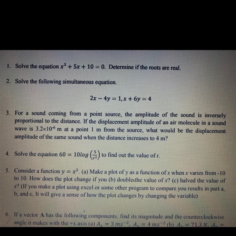 For a sound coming from a point source, the amplitude of the sound is inversely proportional-example-1