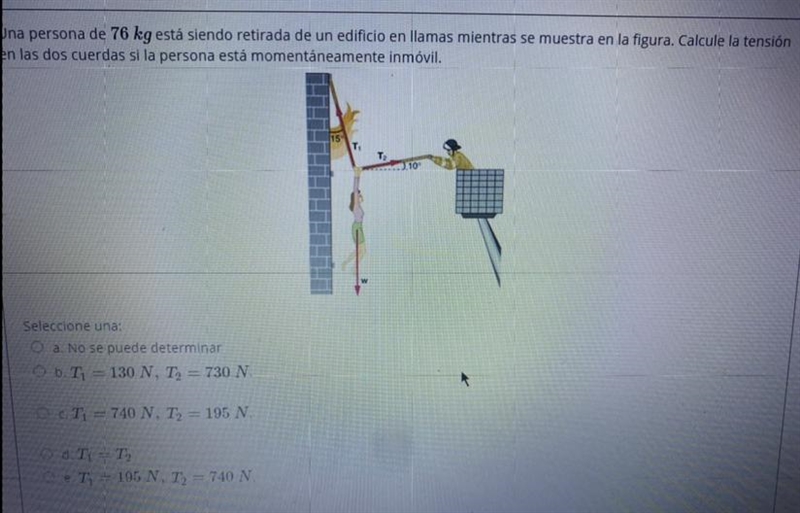 Una persona de 76 kg está siendo retirada de un edificio en llamas mientras se muestra-example-1