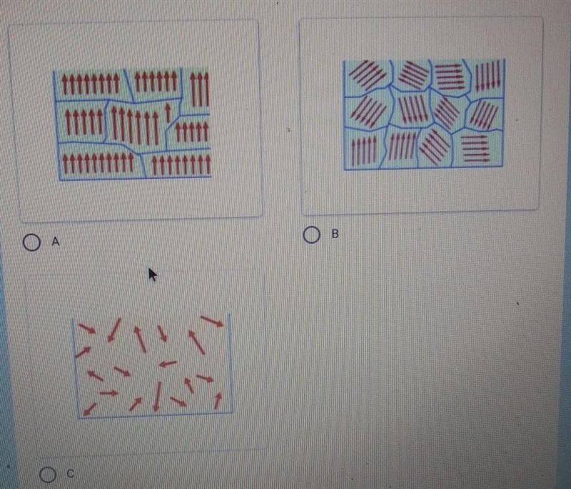 Which of the following diagrams would be a good, strong magnet?​-example-1