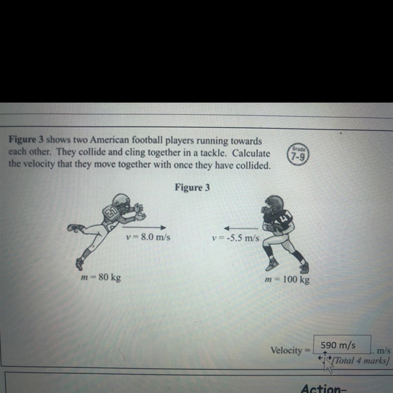 I think the answer is 599 m/s but i’m not sure-example-1