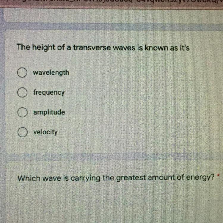 The height of a transverse waves is known as its?-example-1