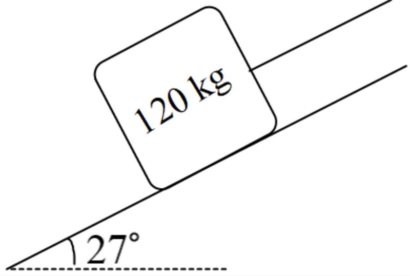 An object is pulled up an incline plane at a constant velocity as the picture above-example-1