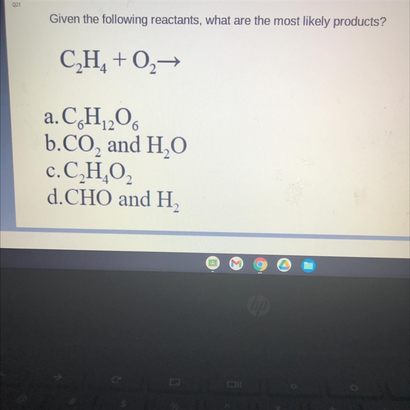 Given the following reactants, what are the most likely products?-example-1