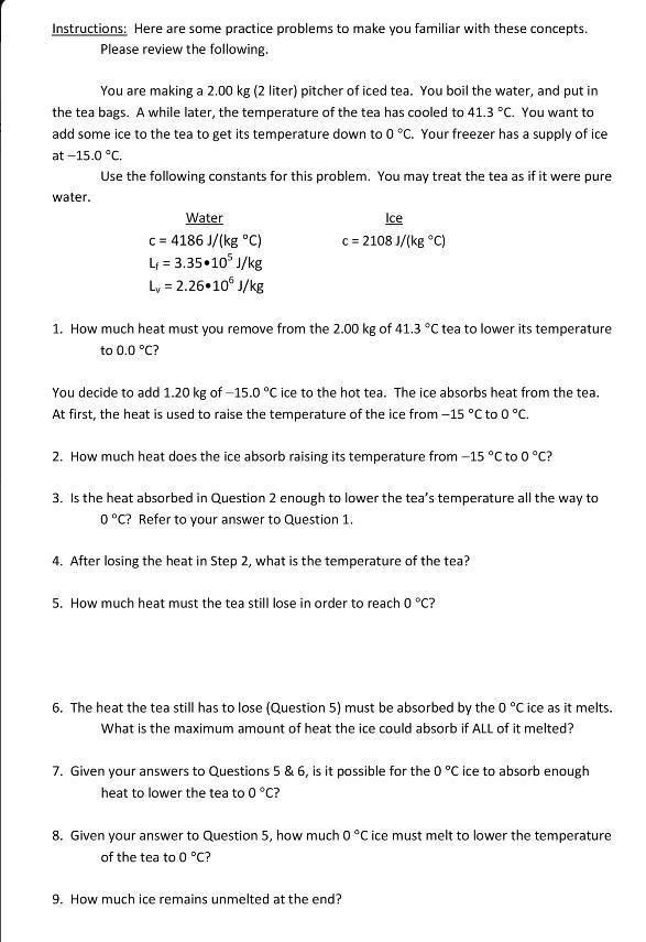 How much heat must you remove from the 2.00 kg of 41.3 C tea to lower its temperature-example-1